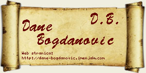 Dane Bogdanović vizit kartica